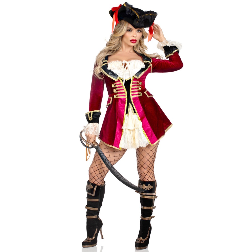 Leg Avenue - Captivating Pirate Captain Costume - Multicolore